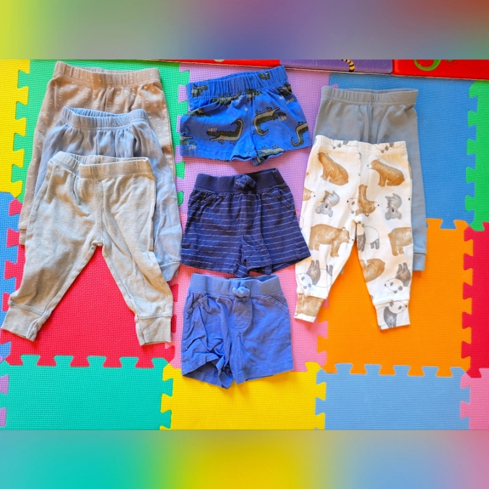 Assorted 6 - 9 Month Old Baby Pants and Shorts Set
